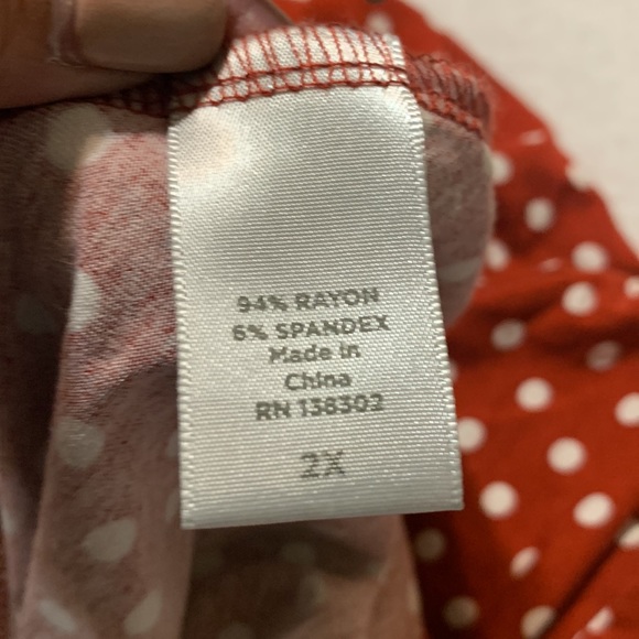 Loretta red and white polka dot mid lower thigh dress - Picture 8 of 8